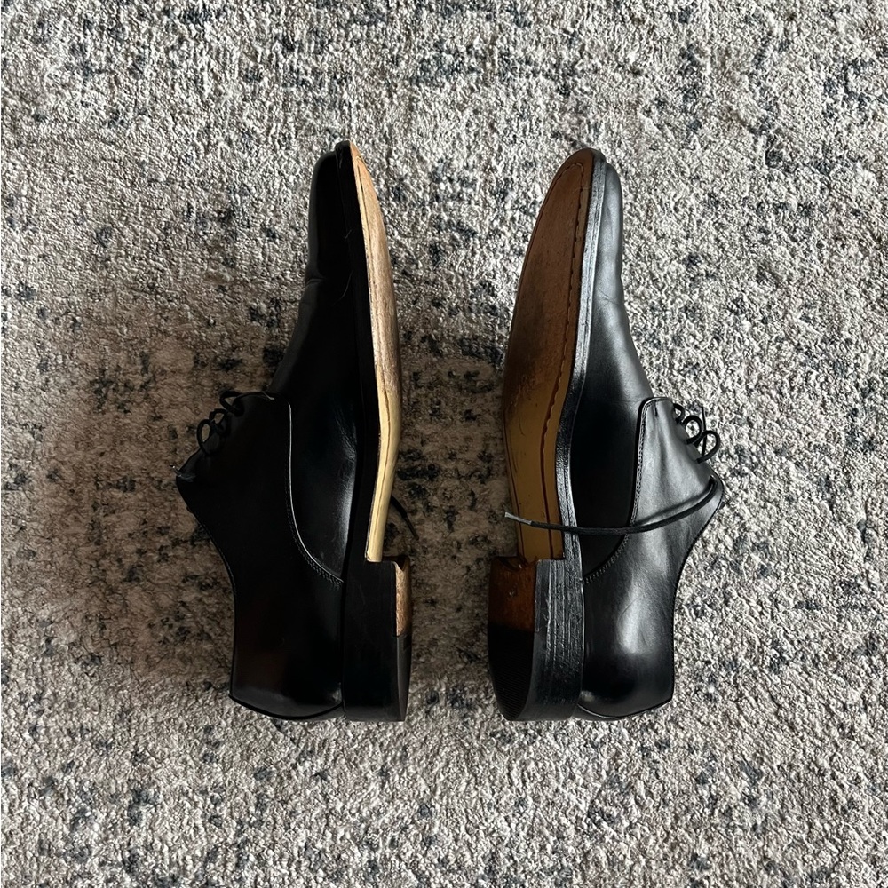 Ermenegildo Zegna Black Oxford Shoes with Glossy Finish - Picture 5 of 15